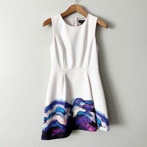 StyleStalker Hypnotized Off White Print  Sleeveless Mini Dress size‎ medium